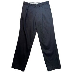 Levi Strauss Mens Signature Dress Pants Classic Fit Sz 34x32 Black Pleated Front